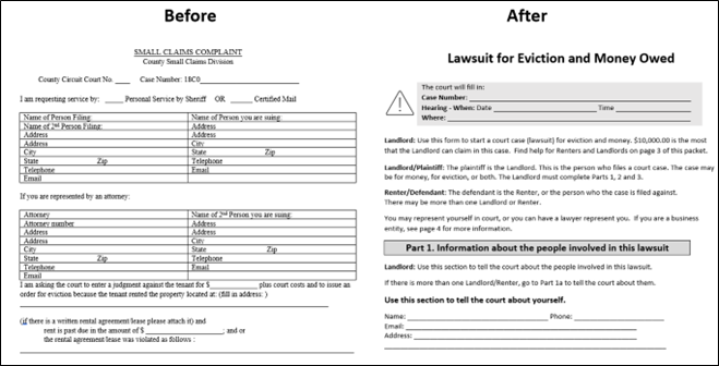 A camp form completed with design and formatting