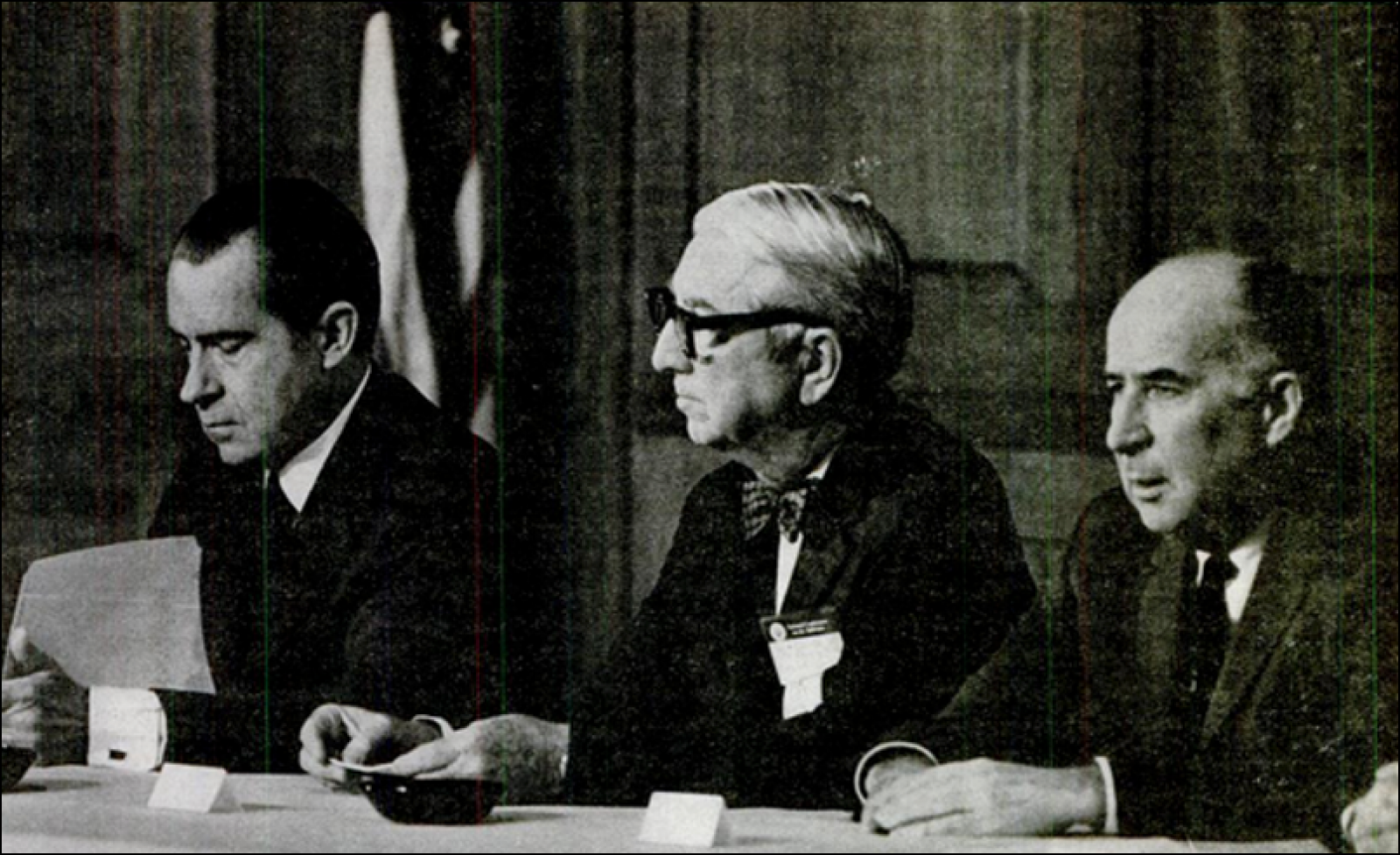 Photo of Nixon, Clark and Mitchell at conference banner image