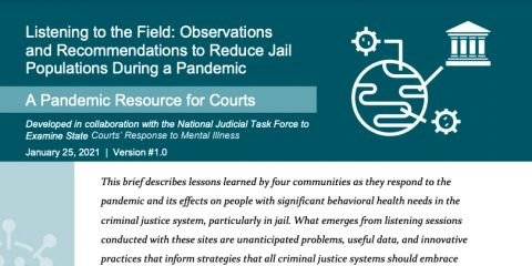 Recommendations to Reduce Jail Populations During a Pandemic